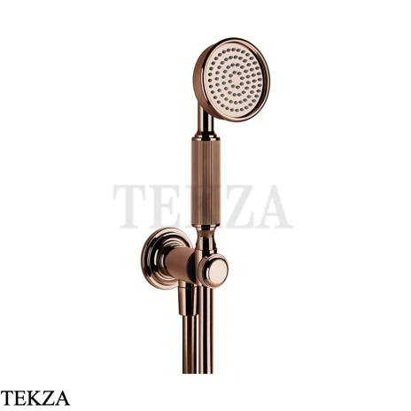 Gessi VENTI20 Душевой комплект с душевой лейкой, шланг, вывод 65123-030, Copper PVD
