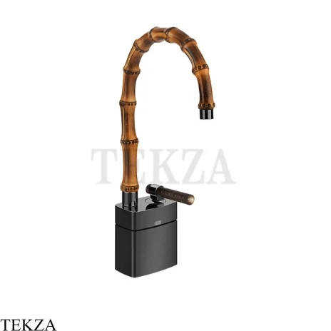 Gessi Jacqueline Смеситель для раковины низкий, без донного клапана 77227-706, black хром глянец