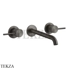 Gessi 316 CESELLO Смеситель для раковины излив длинный, внешняя часть 54494-707, Black Metal Brushed
