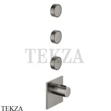 Dornbracht CYO Термостат для душа 1/2, 3 вентиля, внешняя часть, 36503780-99 х3, Dark Platinum matt Dornbracht CYO Термостат для душа 1/2, 3 вентиля, внешняя часть, 36503780-99 х3, Dark Platinum matt