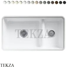 Kohler Iron/Tones Мойка для кухни без отв. под смеситель K-6625-0, белый глянец
