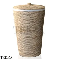 Decor Walther BASKET Корзина для белья с крышкой 0922091, ротанг светлый