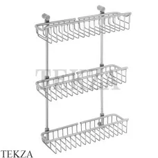 Migliore COMPLEMENTI Решетка тройная с двумя крючками 22037, хром глянец