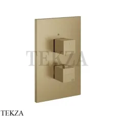 Gessi Rettangolo shower Термостат на 3 выхода, внешняя часть 20190-726, Warm Bronze Br. PVD