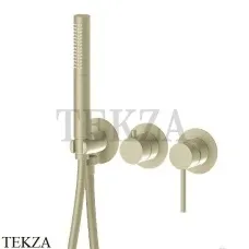 Newform XT Смеситель для душа 2 потока,с гарнитуром, внешняя часть, 4279E.M0.071, Gold Satin