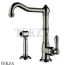 Nicolazzi Cucina Смеситель для кухни с изогнутым изливом и отдельным душем 3450WSNKN75C, Brushed black nichel