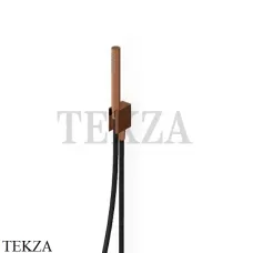 Zucchetti Hoop Душевой комплект с выводом и держателем Z93932.P91, brushed copper PVD