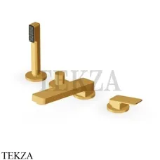 Zucchetti JINGLE Смеситель на борт ванны с гарнитуром ZIN450.C41, brushed gold