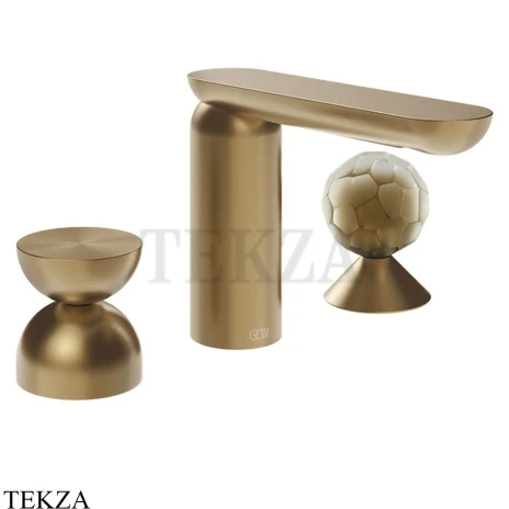 Gessi Perle Смеситель для раковины на 3 отв., без гарнитура 74948-726, бронза Brushed