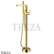 Boheme SPECTRE Смеситель для ванны напольный, с гарнитуром 459-G, Золото глянец