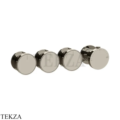 Gessi Origini NEUTRAL Термостат для душа 3 потока, внешняя часть 66336-720, Nickel PVD