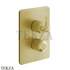 Gessi VENTI20 Термостат для душа, 3 потока, внешняя часть 65137-716, Gold Br. PVD