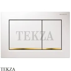 Geberit Omega30 Клавиша смыва для Omega 12 см 115.080.KK.1, белый/золото/белый