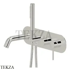 Newform XT Смеситель для ванны с гарнитуром, внешняя часть 4272E.M0.070, Titanium satin