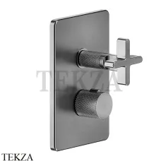 Gessi INCISO SHOWER Термостатический смеситель, 3 потока, внешняя часть 58236-706, Black Metal