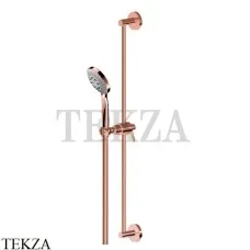 Newform Штанга с ручной круглой лейкой 3 режима ABS 72256.58.061, PVD Copper Bronze