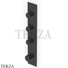 Zucchetti Pan Термостат для душа, 3 выхода, внешняя часть ZT28661.N6, матовый черный Zucchetti Pan Термостат для душа, 3 выхода, внешняя часть ZT28661.N6, матовый черный