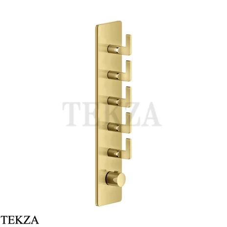 Gessi INCISO WELLNESS Термостат 5 выходов, внешняя часть 58210-246, Gold PVD