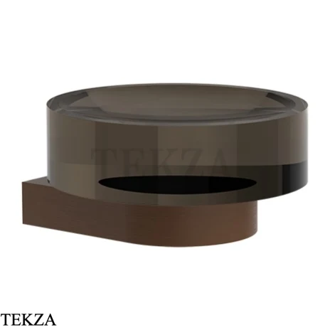 Gessi Perle Мыльница настенная, круглая 74812-845, бронза Dark Brush