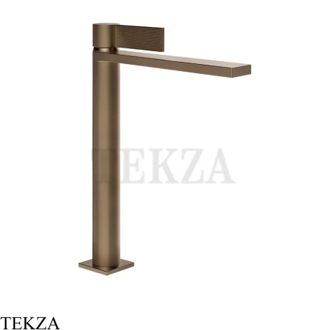 Gessi Inverso RIGATO Смеситель для раковины высокий, с донным клапаном 73553-761, Coffee Bronze Brushed PVD