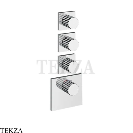 Gessi Incastri Термостат для душа 3 потока, внешняя часть 75306-031, хром глянец