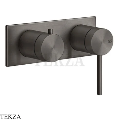 Gessi 316 SHOWER Смеситель для душа с переключателем, внешняя часть 54079-707, Black Metal Brushed PVD