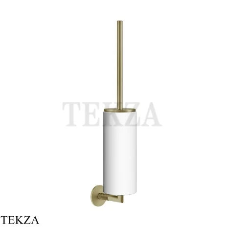 Gessi ANELLO Туалетный ершик настенный, композит белый 63719-727, Brushed Brass PVD