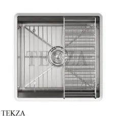 Kohler 8 Degree Мойка для кухни без отв. под смеситель с решетками K-3671-NA, нержавеющая сталь