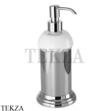 Migliore Mirella Дозатор жидкого мыла или лосьона настольный, керамика 17235, хром глянец