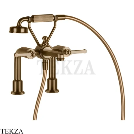 Gessi VENTI20 Смеситель для ванны на борт с гарнитуром 65115-791, Deep Bronze Br. PVD
