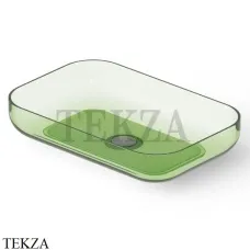 Dea Design Washbasins Раковина настольная 58х38 см Glasstech DD9103 580 R3, Emerald R3