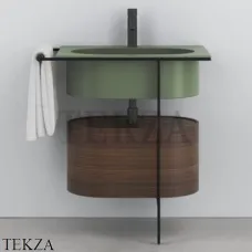 Cielo Kyros Модульная система умывальника с тумбой, Agave-черный-Eucalipto Cielo Kyros Модульная система умывальника с тумбой, Agave-черный-Eucalipto