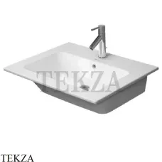 Duravit ME by Starck Раковина подвесная с переливом 2336630000, белый глянец