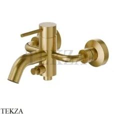 Newform XT Смеситель для ванны с изливом, без гарнитура, 4240.59.097, PVD Br. Gold