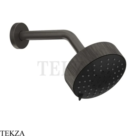 Gessi INGRANAGGIO Верхняя лейка D12,9 с кронштейном из стены, 63556-707, Black Metal Brushed PVD