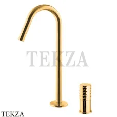 FIMA Carlo Frattini Spillo TECH X Смеситель для раковины, с донным клапаном F3271TNCXOR, золото