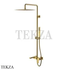 Boheme Qubic Стойка для душа со смесителем, излив, верхний душ 478-BR, Bronze