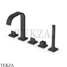 Zucchetti Aguablu Смеситель для ванны, на 2 позиции ZA5470.P81, brushed total black PVD