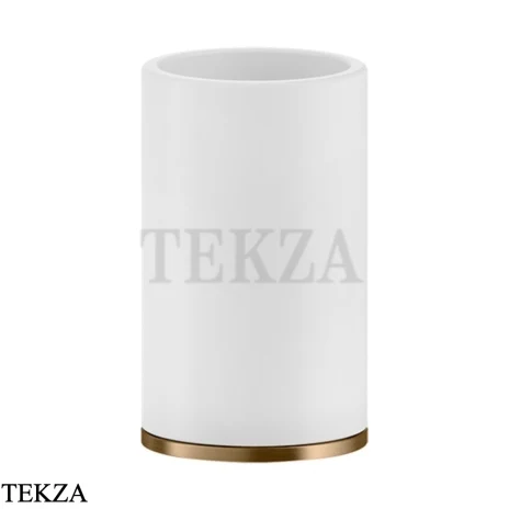 Gessi INCISO accessories Стакан настольный, композит белый 58531-726, Warm Bronze Br.