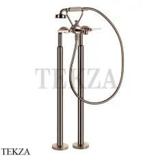 Gessi VENTI20 Смеситель для ванны напольный с гарнитуром 65128-030, Copper глянец