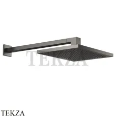Dornbracht Верхний душ с настенным креплением, квадратная розетка 28765980-99, Dark Platinum matt Dornbracht Верхний душ с настенным креплением, квадратная розетка 28765980-99, Dark Platinum matt
