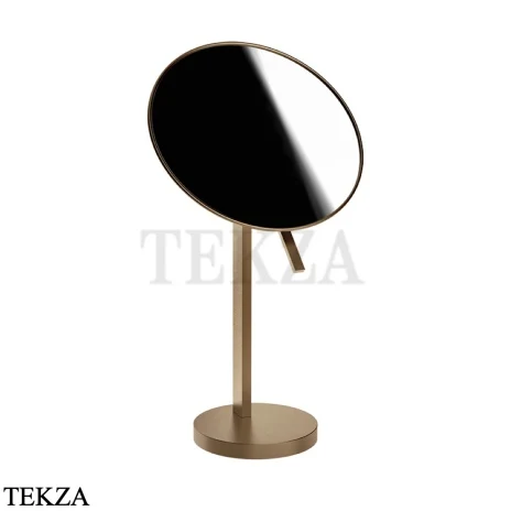 Gessi Pelle Tresse Зеркало косметическое поворотное х2, без подсветки 74573-761, Coffee Bronze Brushed PVD