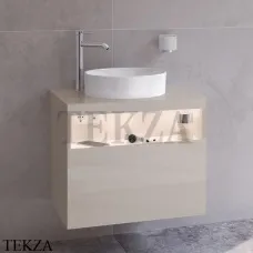 KEUCO Stageline Тумба под умывальник 65, 1 ящик, отверстие слева, USB-розетка 32854180100, кашемир глянец