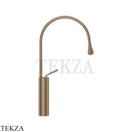 Gessi Goccia Смеситель для раковины высокий, без сливного гарнитура 33609-708, Copper Br. PVD