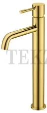 Boheme Uno Смеситель для раковины высокий, без донного клапана Uno 462-G Gold Золото глянец