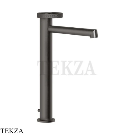 Gessi ANELLO Смеситель для раковины высокий, длинный, с донным клапаном 63305-707, Black Metal Brushed PVD