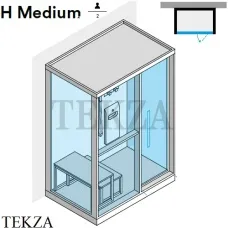 Effegibi H Medium Хаммам с душем кабина пристенная, дверь справа LO81010002