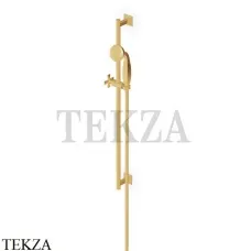 Zucchetti Bellagio Штанга с ручным душем и держателем Z93126.C41, brushed gold PVD