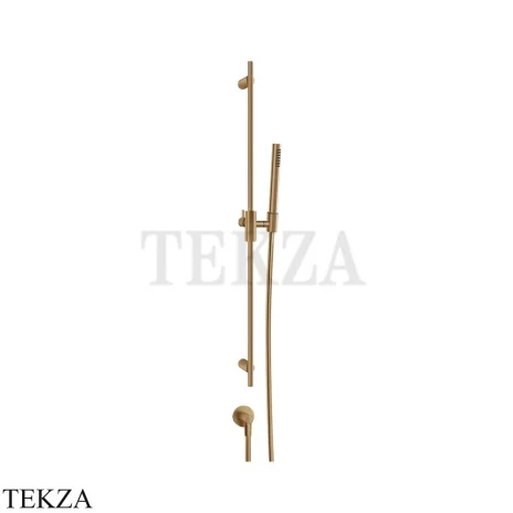 Gessi Habito CESELLO Штанга в комплекте с душевой лейкой и выводом воды 70442-726, Warm Bronze Br. PVD
