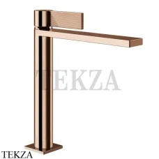 Gessi Inverso RIGATO Смеситель для раковины средний, с донным клапаном 73555-030, Copper глянец